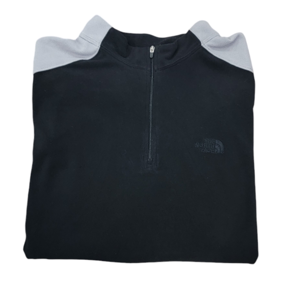 The North Face TKA 100 Fleece 1/4 Zip Pullover Black Gray Lightweight Me… - Picture 17 of 17